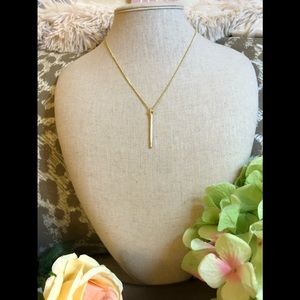 14k Gold Plated Bar Minimalist Necklace